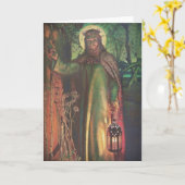 Jesus steht an der Tür und klopft Karte (Gelbe Blume)