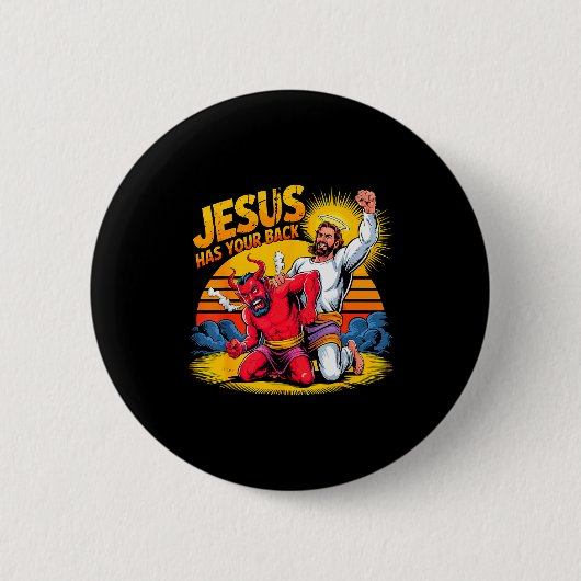 Jesus steht hinter dir, christlicher Glaube Button (Vorderseite)