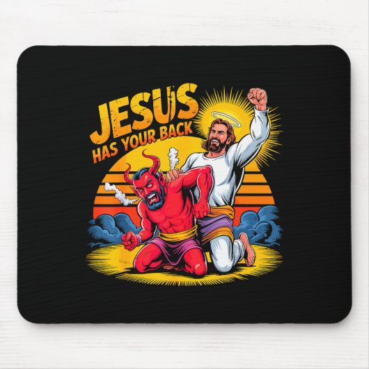 Jesus steht hinter dir, christlicher Glaube Mousepad (Vorne)