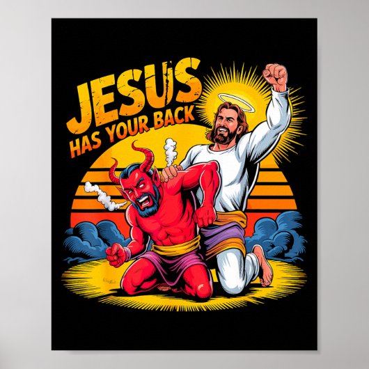 Jesus steht hinter dir, christlicher Glaube Poster (Vorne)