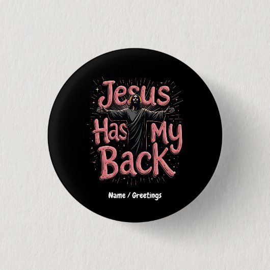 Jesus steht hinter mir Glaube, Hoffnung, die Kraft Button (Vorderseite)