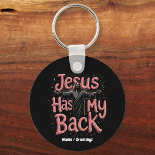 Jesus steht hinter mir Glaube, Hoffnung, die Kraft Schlüsselanhänger