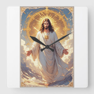 Jesus steigt auf Christliche Wanduhr