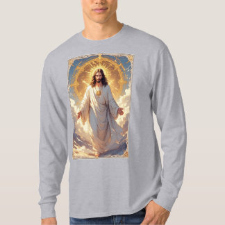 Jesus steigt christliches Herren-Langarm-Shirt T-Shirt