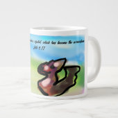 Jesus Stein Jumbo-Tasse (Vorderseite Rechts)
