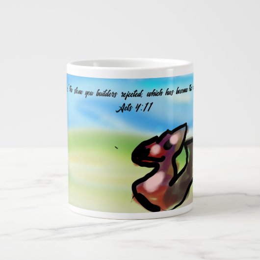 Jesus Stein Jumbo-Tasse (Vorderseite)