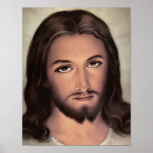 Gesicht Von Jesus Poster Zazzle De