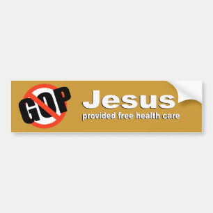 Jesus stellte freies Gesundheitswesen zur Autoaufkleber