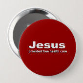 Jesus stellte freies Gesundheitswesen zur Button (Vorne & Hinten)