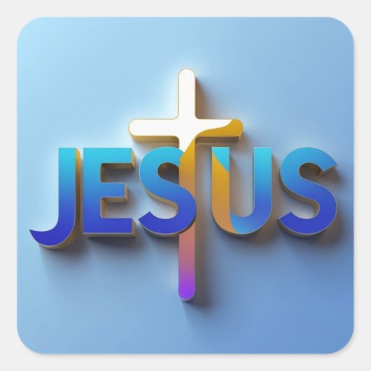 Jesus Sticker - Christliches Faith Decal Ai Design (Vorderseite)