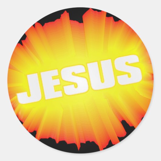 JESUS-Sticker Runder Aufkleber (Vorderseite)