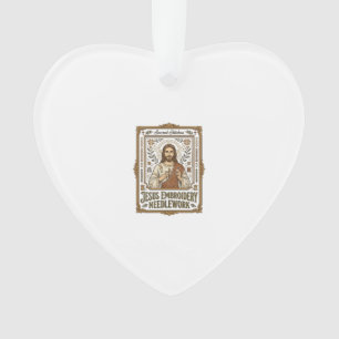 Jesus Stickerei Nadelarbeit Jesus Stickerei Nadel Ornament