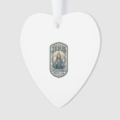 Jesus Stickpatch Blick Jesus besticktes Patch Ornament (Vorderseite)