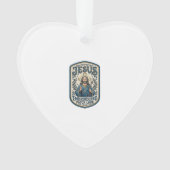 Jesus Stickpatch Blick Jesus besticktes Patch Ornament (Vorderseite)