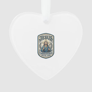 Jesus Stickpatch Blick Jesus besticktes Patch Ornament