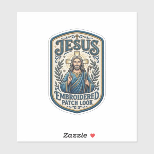 Jesus Stickpatch Blick Jesus Stickerei Patch Aufkleber (Blatt)