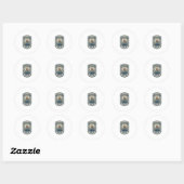 Jesus Stickpatch Blick Jesus Stickpatch Runder Aufkleber (Blatt)