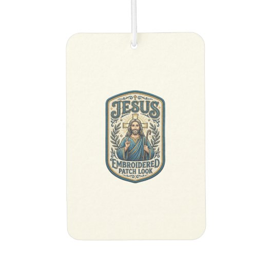 Jesus Stickpatch Look Jesus Stickpatch Autolufterfrischer (Vorderseite)
