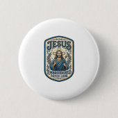 Jesus Stickpatch Look Jesus Stickpatch Button (Vorderseite)
