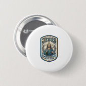 Jesus Stickpatch Look Jesus Stickpatch Button (Vorne & Hinten)