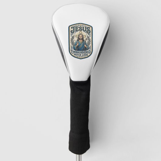 Jesus Stickpatch Look Jesus Stickpatch Golf Headcover (Vorderseite)