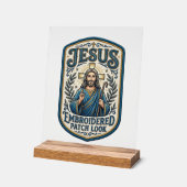 Jesus Stickpatch sieht Jesus besticktes Patch Acrylschild (Winkel)