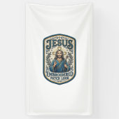 Jesus Stickpatch sieht Jesus besticktes Patch Banner (Vertikal)