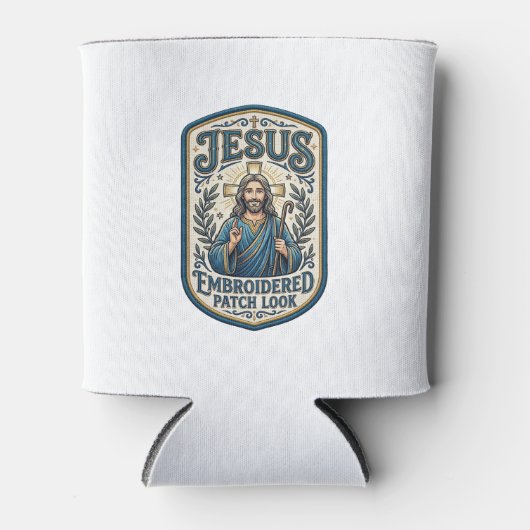 Jesus Stickpatch sieht Jesus besticktes Patch Dosenkühler (Vorderseite)