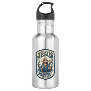 Jesus Stickpatch sieht Jesus besticktes Patch Edelstahlflasche