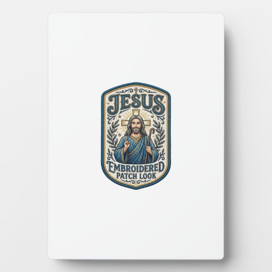 Jesus Stickpatch sieht Jesus besticktes Patch Fotoplatte (Vorderseite)