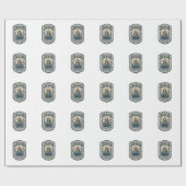 Jesus Stickpatch sieht Jesus besticktes Patch Geschenkpapier (Flach)