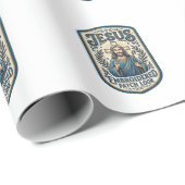 Jesus Stickpatch sieht Jesus besticktes Patch Geschenkpapier (Rolleneckpunkt)