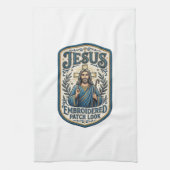 Jesus Stickpatch sieht Jesus besticktes Patch Geschirrtuch (Vertikal)