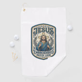 Jesus Stickpatch sieht Jesus besticktes Patch Golfhandtuch (Insitu)