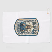 Jesus Stickpatch sieht Jesus besticktes Patch Golfhandtuch (Horizontal)