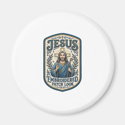 Jesus Stickpatch sieht Jesus besticktes Patch Magnet (Vorne)