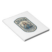 Jesus Stickpatch sieht Jesus besticktes Patch Notizblock (angewinkelt)