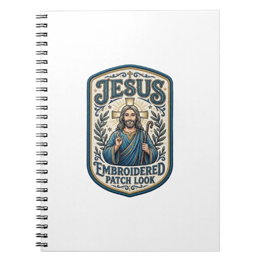 Jesus Stickpatch sieht Jesus besticktes Patch Notizblock (Vorderseite)