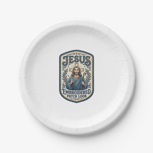 Jesus Stickpatch sieht Jesus besticktes Patch Pappteller (Vorderseite)
