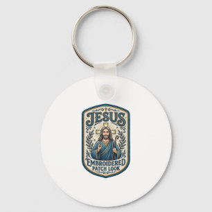 Jesus Stickpatch sieht Jesus besticktes Patch Schlüsselanhänger