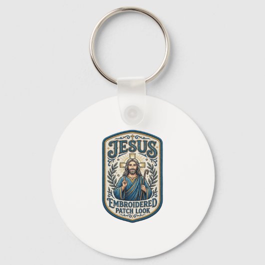 Jesus Stickpatch sieht Jesus besticktes Patch Schlüsselanhänger (Vorderseite)
