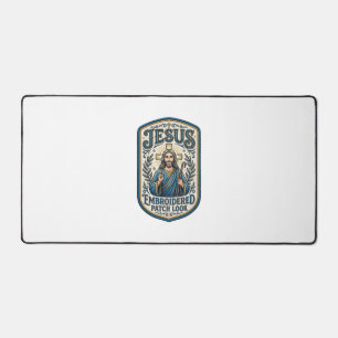 Jesus Stickpatch sieht Jesus besticktes Patch Schreibtischunterlage