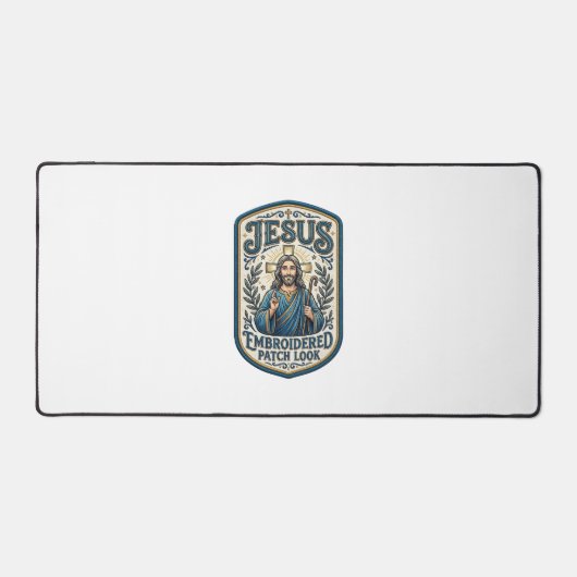 Jesus Stickpatch sieht Jesus besticktes Patch Schreibtischunterlage (Vorderseite)
