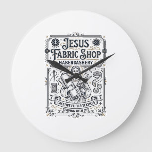 Jesus Stoff Shop Kurzwaren Jesus Stoff Shop H Große Wanduhr