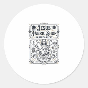 Jesus Stoff Shop Kurzwaren Jesus Stoff Shop H Runder Aufkleber