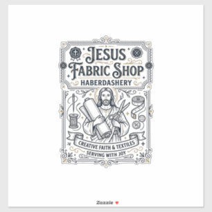 Jesus Stoff Shop Kurzwaren Jesus Stoff Shop K Aufkleber
