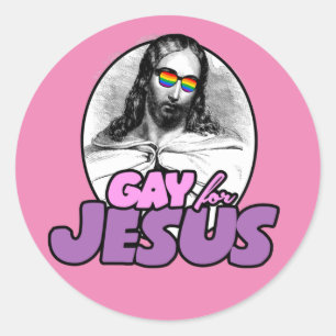 Jesus Stolz T-Shirt Runder Aufkleber