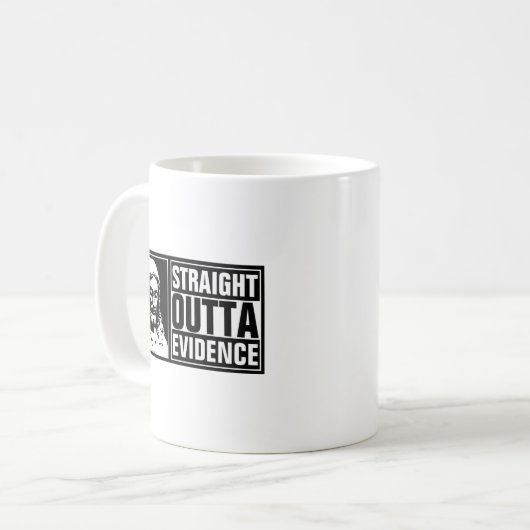 Jesus Straight Outta Evidence Tasse (Vorderseite Links)