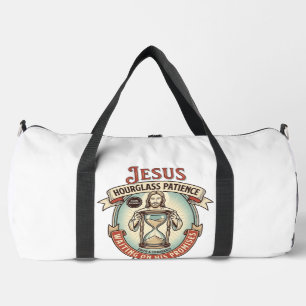 Jesus Stundenglas Geduld Jesus Stundenglas Geduld  Duffle Bag