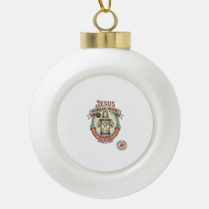 Jesus Stundenglas Geduld Jesus Stundenglas Geduld  Keramik Kugel-Ornament